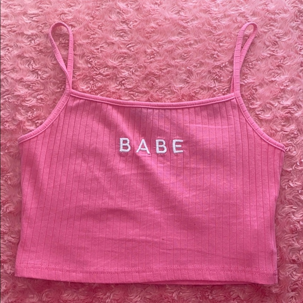 Pink babe top